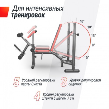 ������ ������� �� �������� UNIX Fit BENCH 135 BSBNRK135 - V-SPORT ��������� ���� ARMSSPORT
